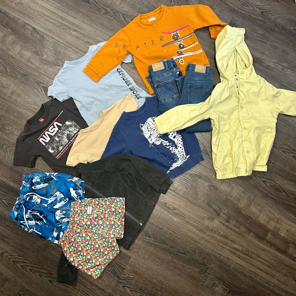 Zara/Columbia/Cotton On shirt/long sleeve/raincoat/jeans bundle/lot size 4/5